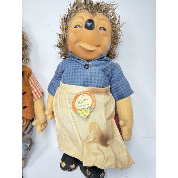 Vintage Steiff Micki Hedgehog Family Of 4 Germany - Picture 7 of 16